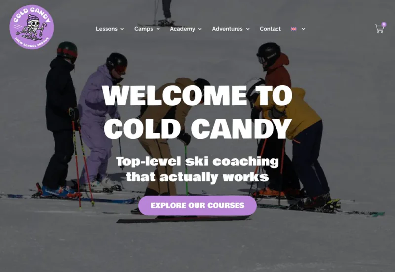 Website en webshop van merk Cold Candy