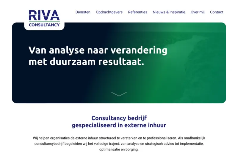 Zakelijke website van RIVA Consultancy