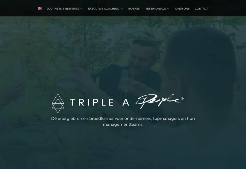 Website van Triple A People, een bureau voor zakelijke opdrachtgevers